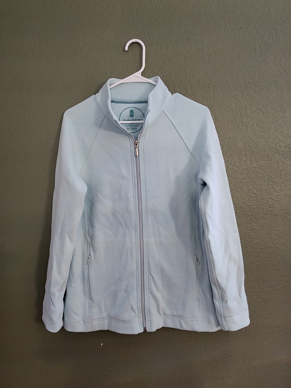 Tommy Bahama Pale Blue Full-Zip Jacket